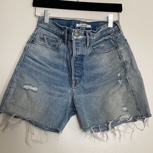 Grlfrnd Denim Long Jean Shorts